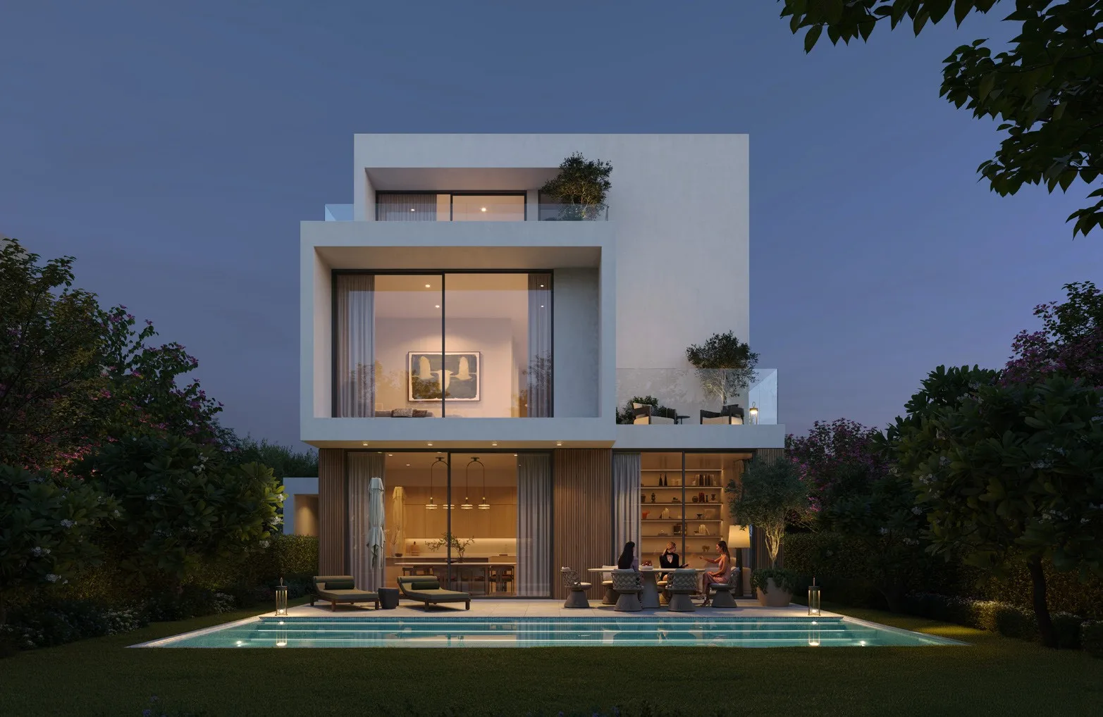 Lunaya's villa collection beside a lagoon